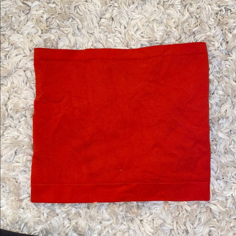 Urban Outfitters red stretchy crop tube top